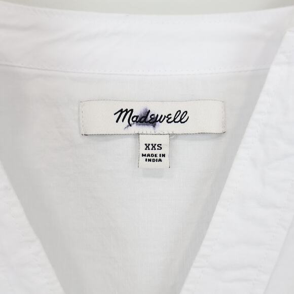 Madewell Lakeline Popover Oversized Shirttail Top In Eyelet White Size XXS - Picture 7 of 8